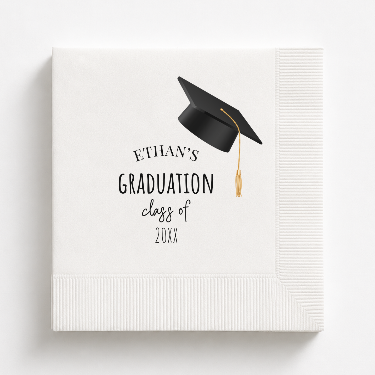 Name's Graduation | Grad Cap & Class Year | Personalized Graduation Napkins