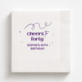 Cheers to Forty | Personalized 40th Birthday Napkins