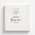 Baby On The Way baby shower napkins personalized with a name and date