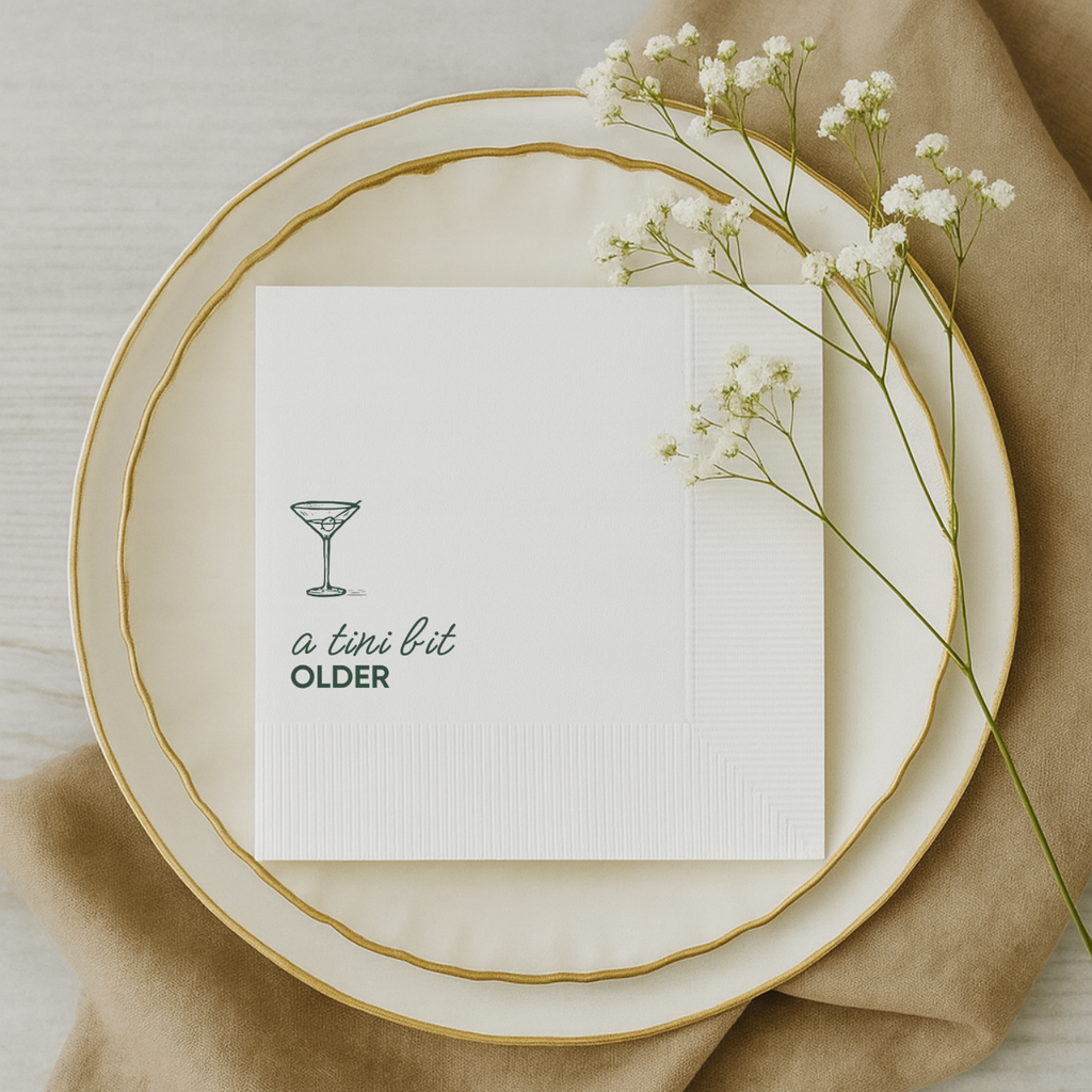 A Tini Bit Older | Funny Birthday Napkins
