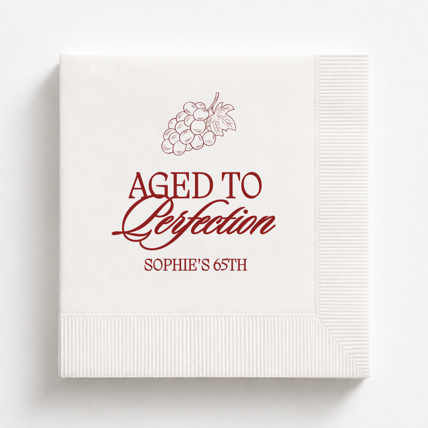 Aged to Perfection | Personalized Birthday Napkins