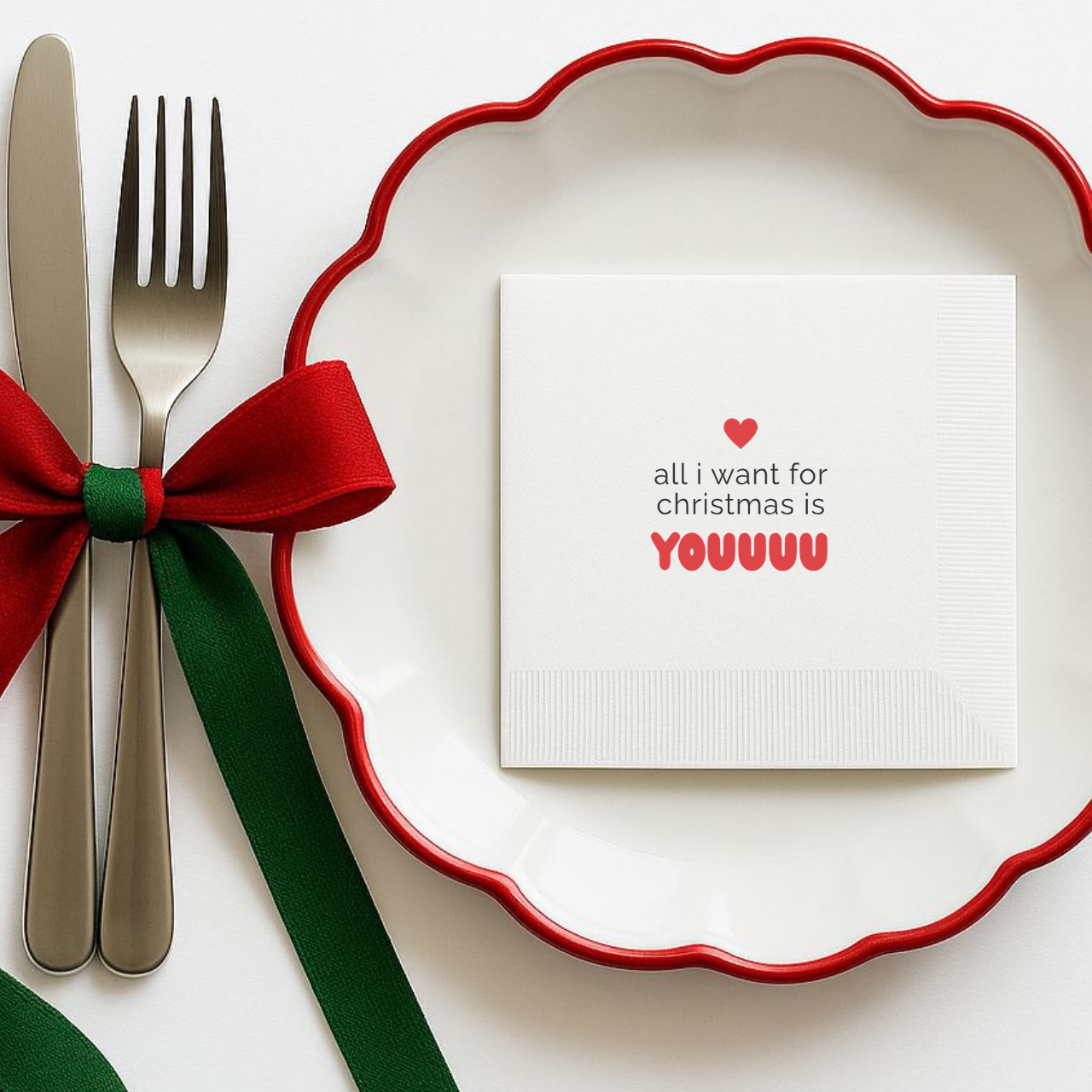 All I Want for Christmas Is You | Christmas Napkins
