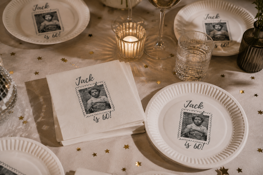 70 Years Loved | Personalized 70th Birthday Napkins
