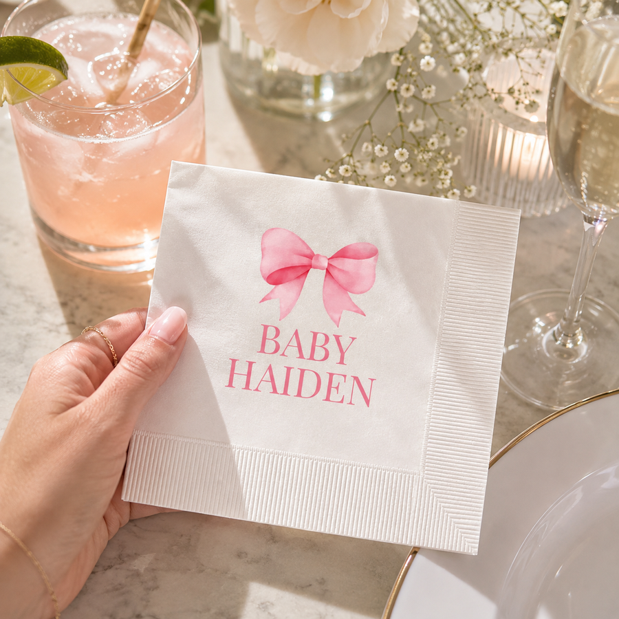 Baby Bow | Baby Shower Napkins