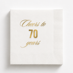 Cheers to 70 Years | Personalized 70th Birthday Napkins