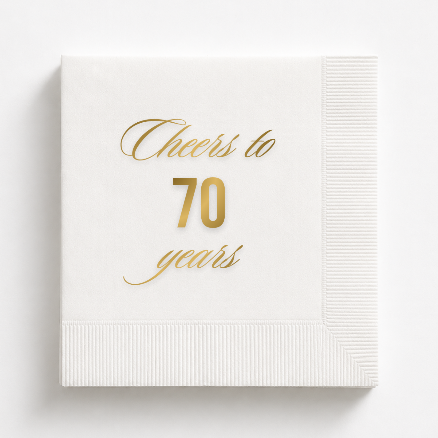 Cheers to 70 Years | Personalized 70th Birthday Napkins