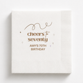 Cheers to Seventy | Personalized 70th Birthday Napkins