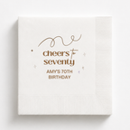 Cheers to Seventy | Personalized 70th Birthday Napkins