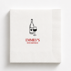 Your Name With Wine | Personalized 70th Birthday Napkins