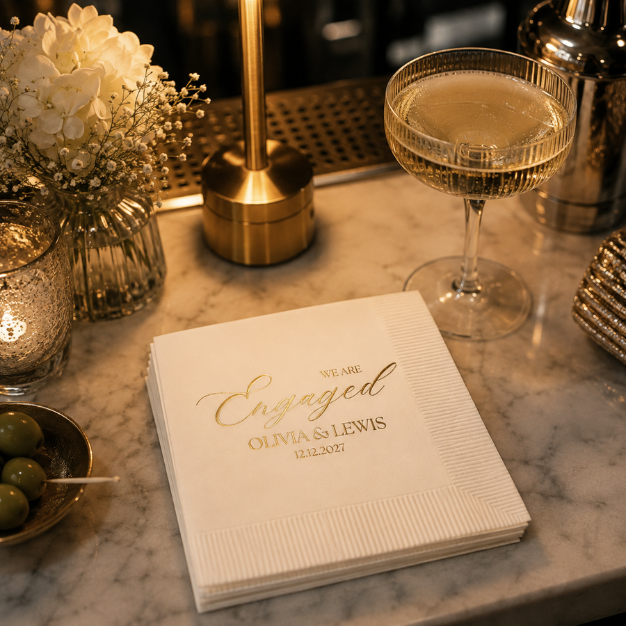 She Said Yes | Engagement Napkins