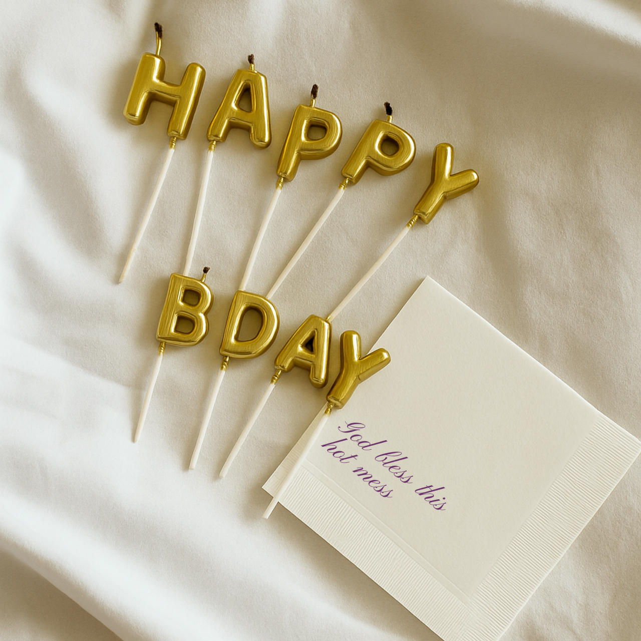God Bless This Hot Mess | Funny Birthday Napkins