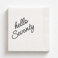 Hello Seventy | Personalized 70th Birthday Napkins