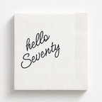 Hello Seventy | Personalized 70th Birthday Napkins