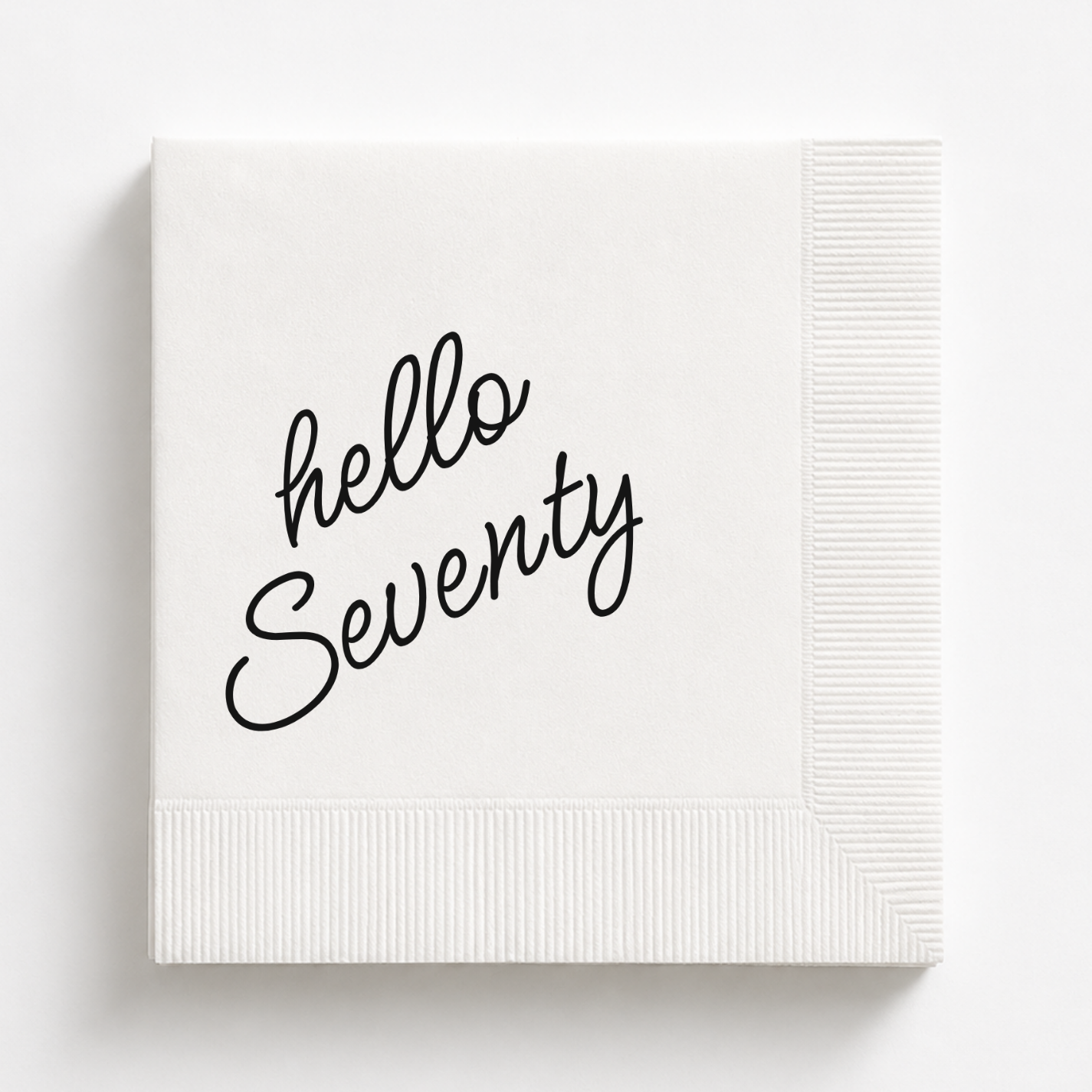 Hello Seventy | Personalized 70th Birthday Napkins