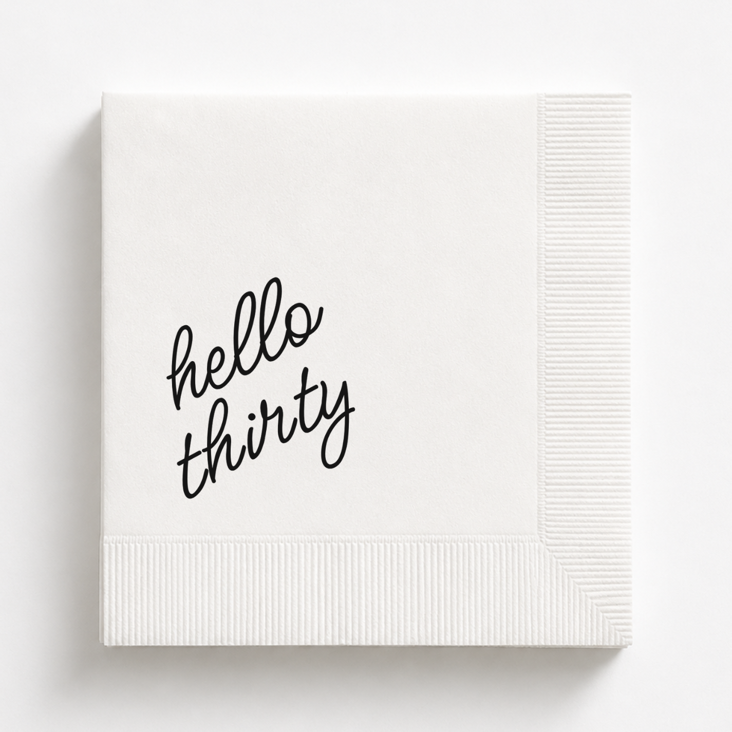Hello Thirty | Custom 30th Birthday Napkins