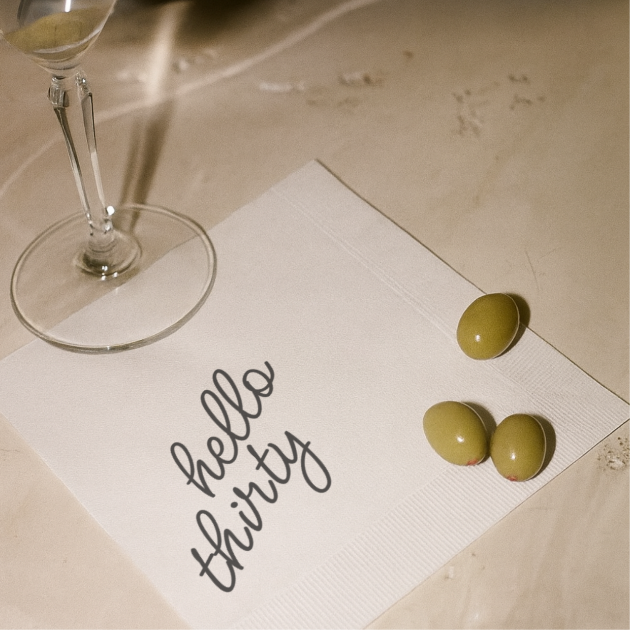 Hello Thirty | Custom 30th Birthday Napkins