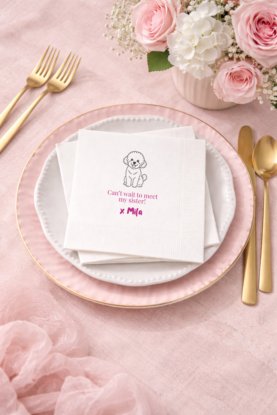 Baby Bow | Baby Shower Napkins