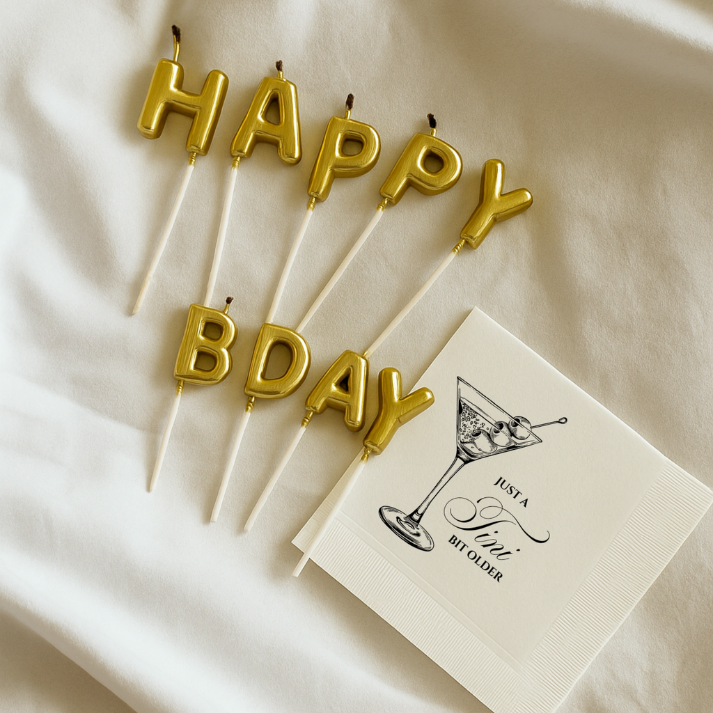 Just a Tini Bit Older | Funny Birthday Napkins