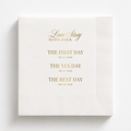Love Story Timeline | Wedding Napkins