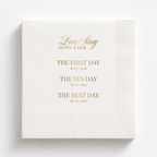 Love Story Timeline | Wedding Napkins