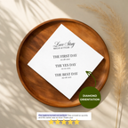 Love Story Timeline | Wedding Napkins