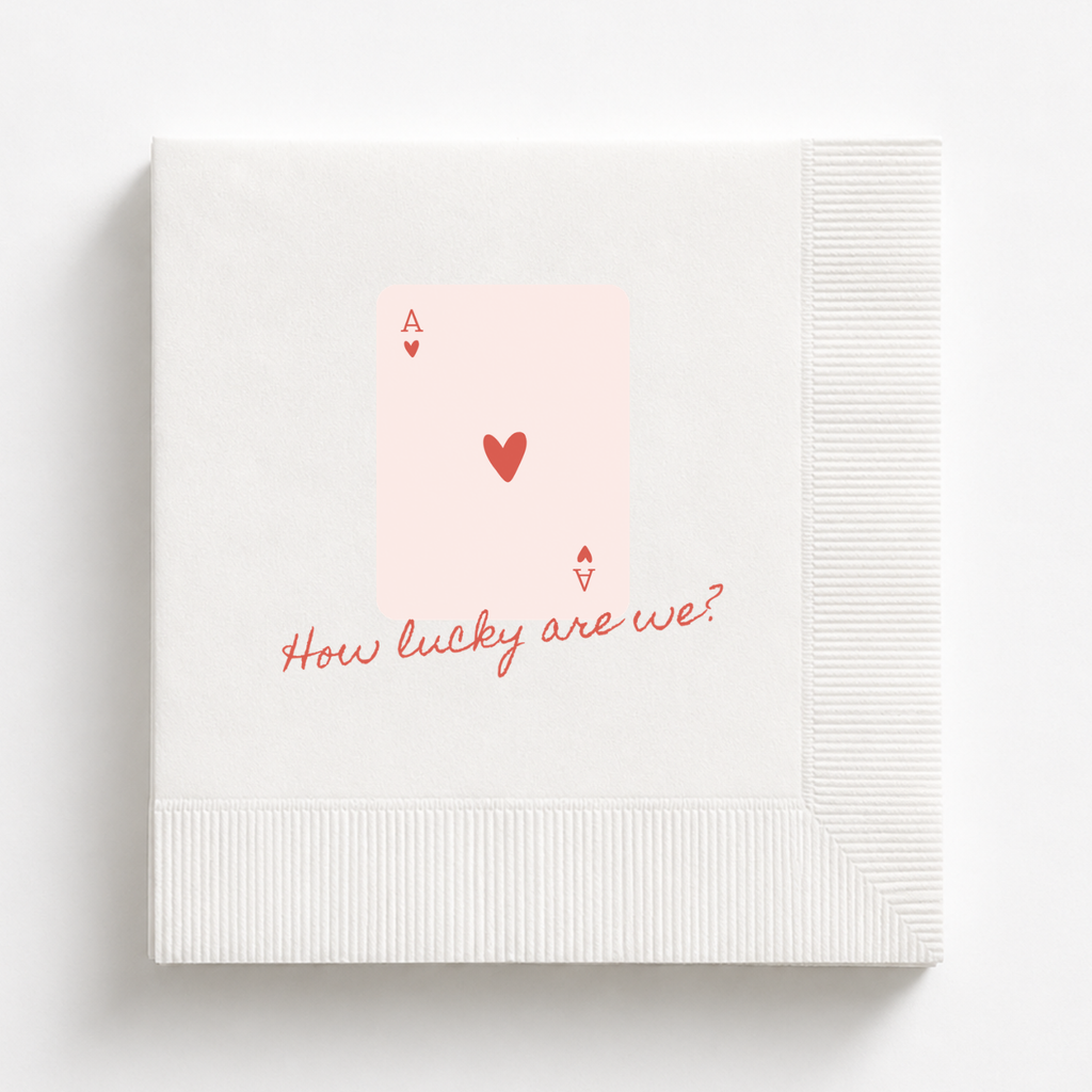 Lucky in Love Las Vegas Playing Card | Wedding Napkins