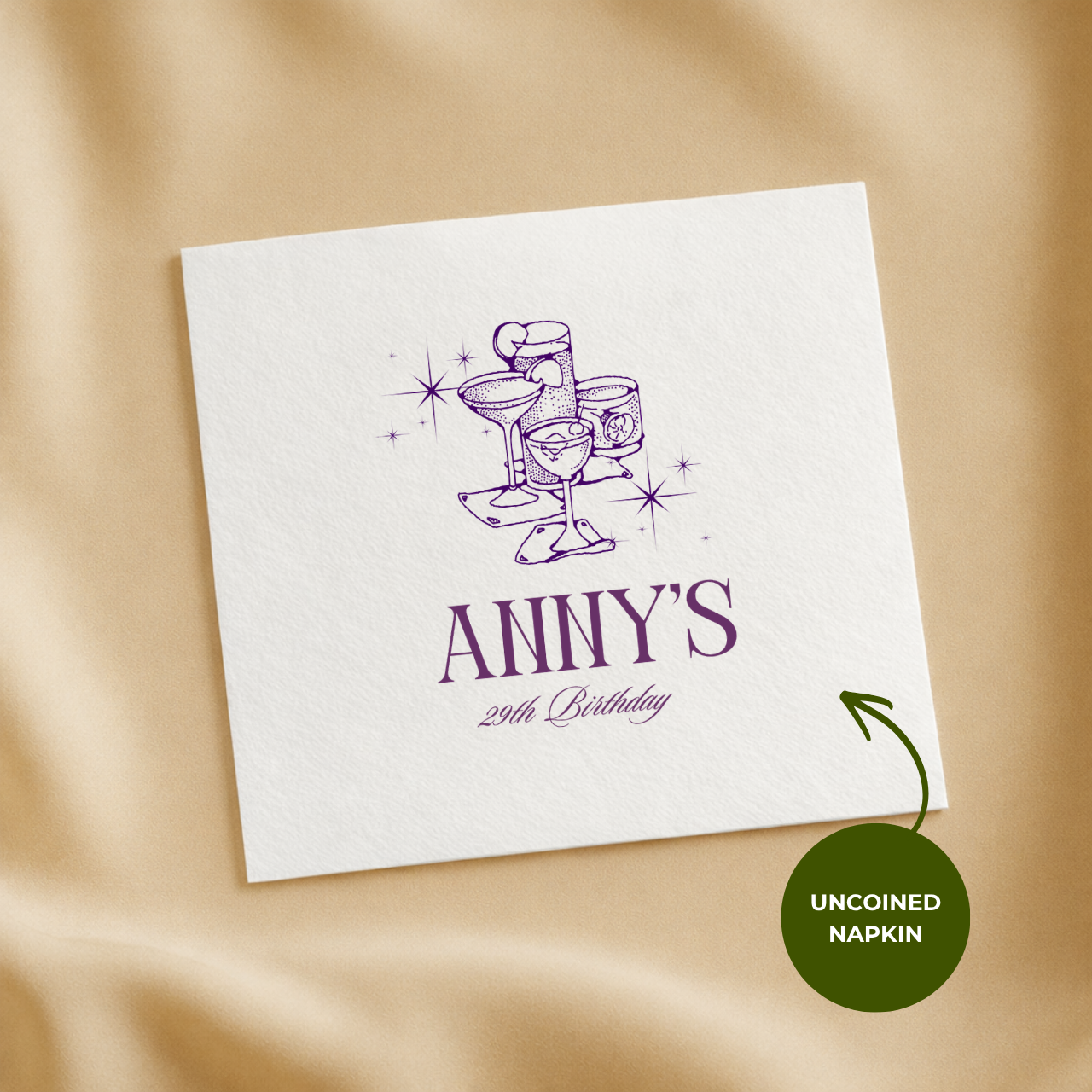 Personalized Name Birthday Dinner Napkins