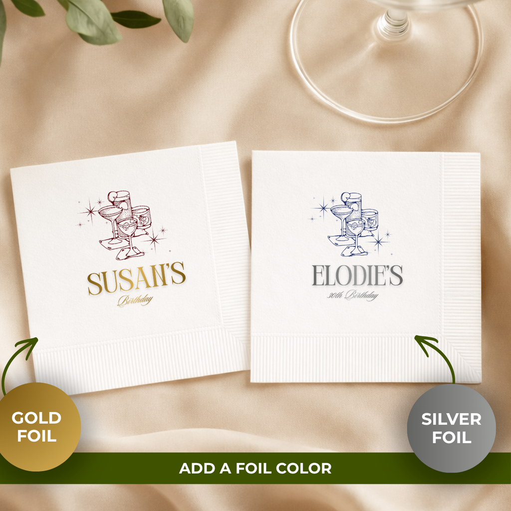 Personalized Name Birthday Dinner Napkins