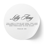 Psalm 139 | Name & Date | Personalized Baptism Stickers