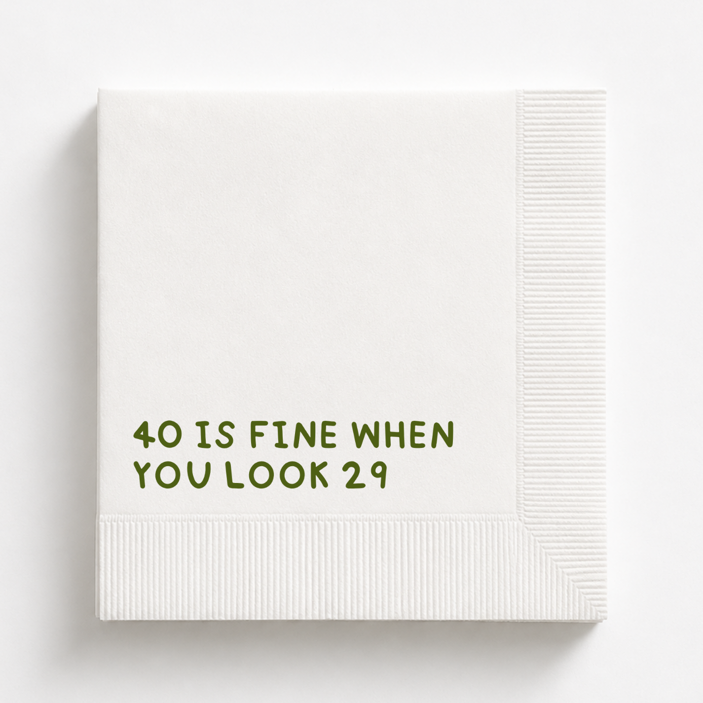 40 Is Fine When You Look 29 | 40th Birthday Napkins