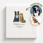 Watercolor Pet Portrait | Wedding Napkins