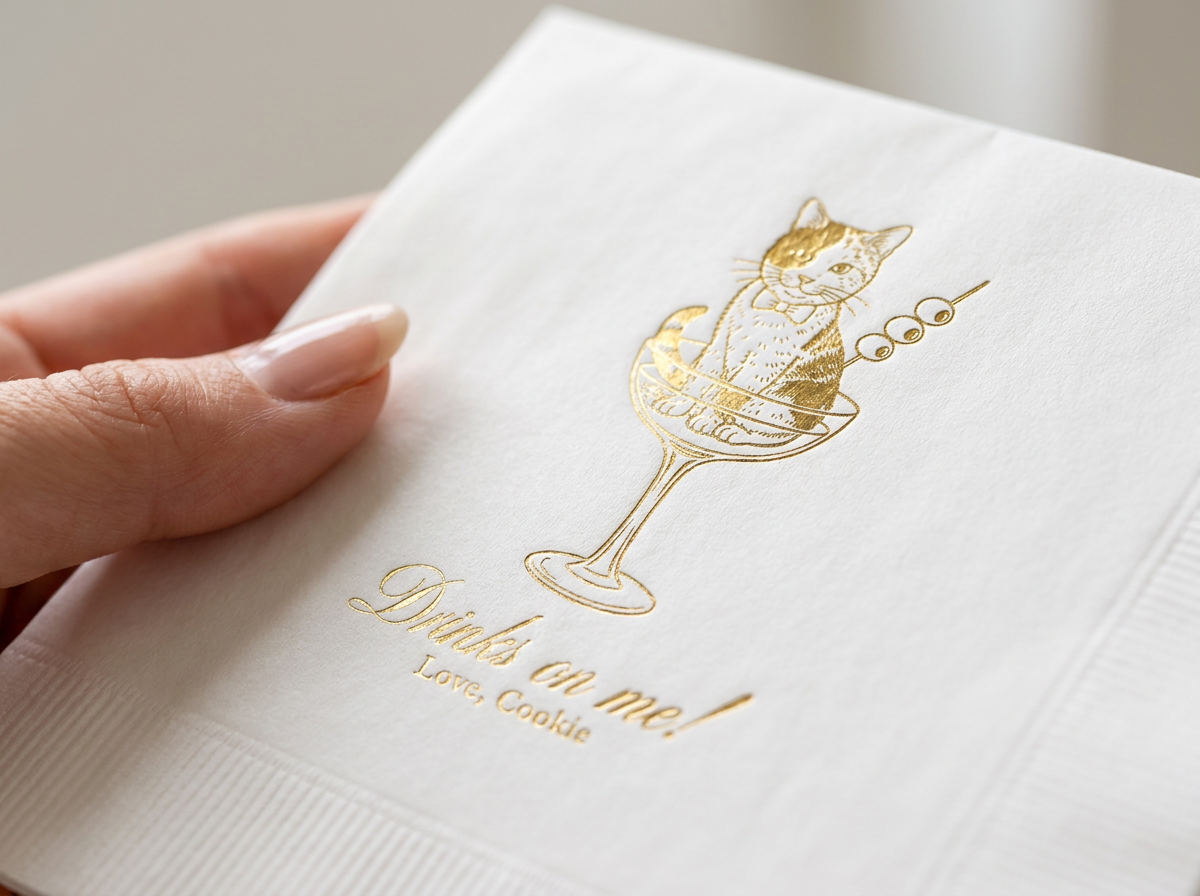 Make it feel luxe with metallic foil