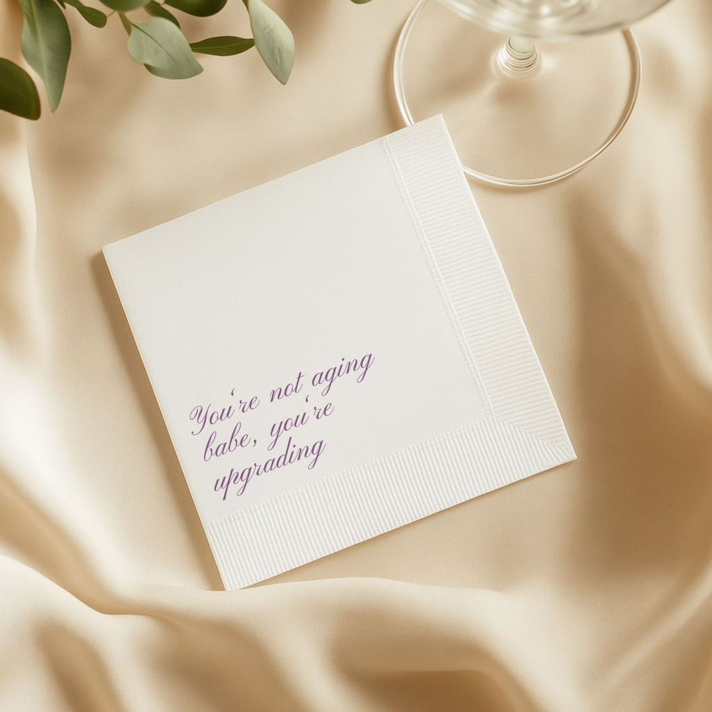 You're Not Aging, You're Upgrading | Funny Birthday Napkins