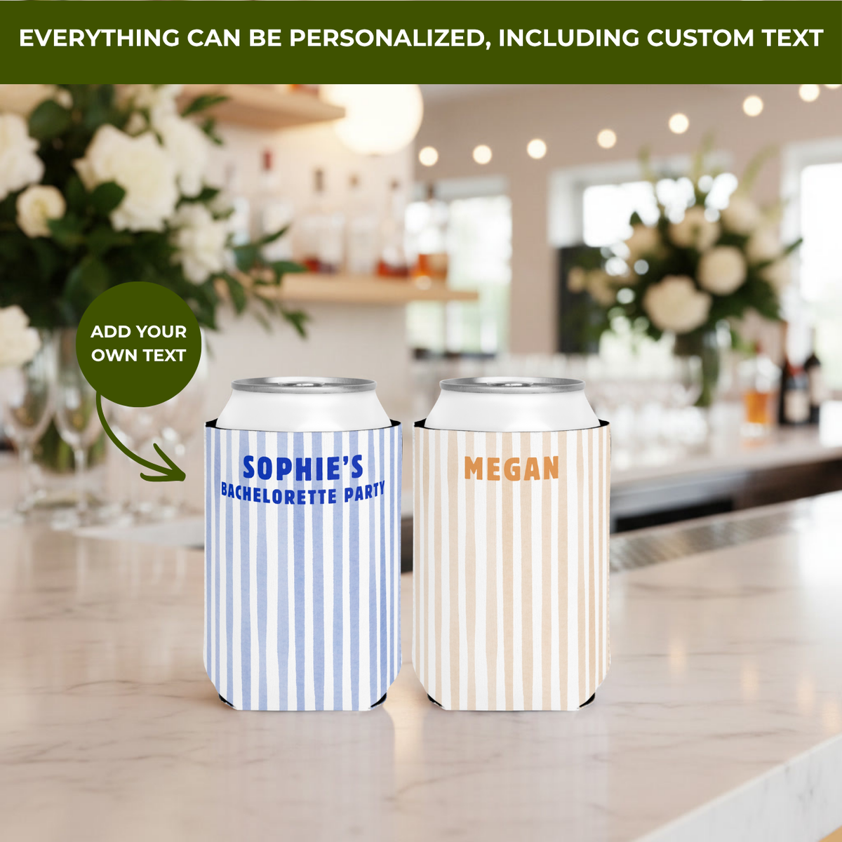 Block name can coolers for a bachelorette party