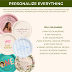 Design examples for fully custom printed paper plates