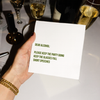Personalized humorous wedding napkin for the bar
