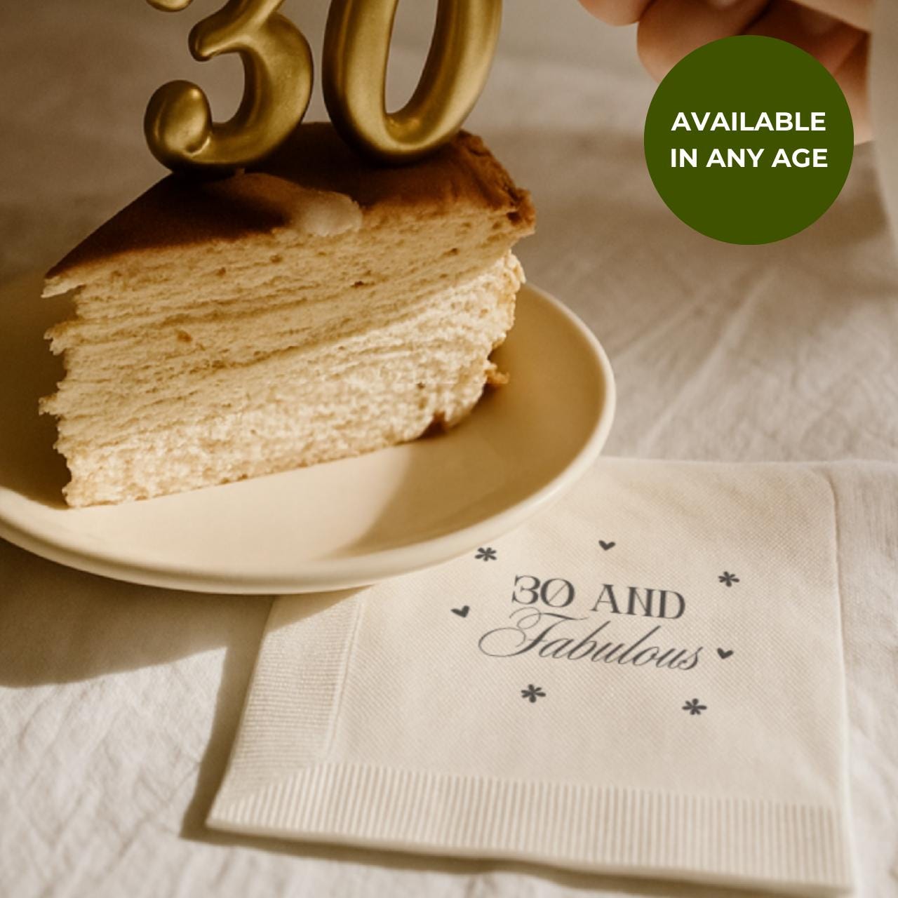 30 and Fabulous | Personalized 30th Birthday Napkins