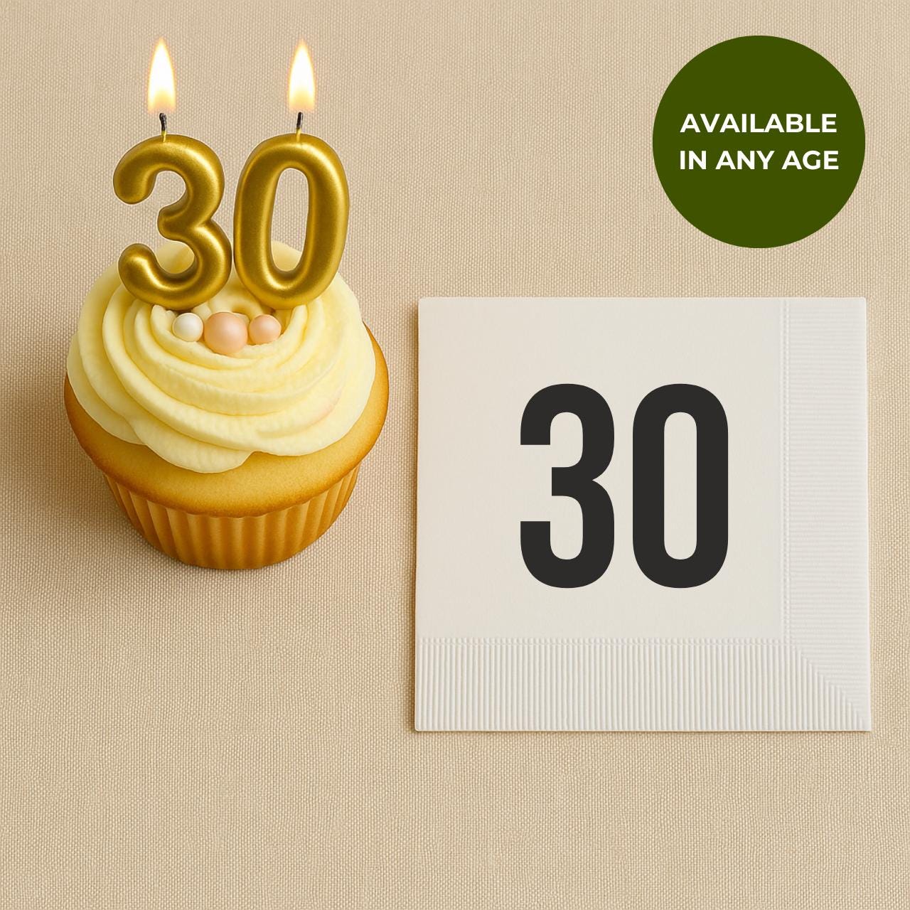 Personalized 30th Birthday Napkins