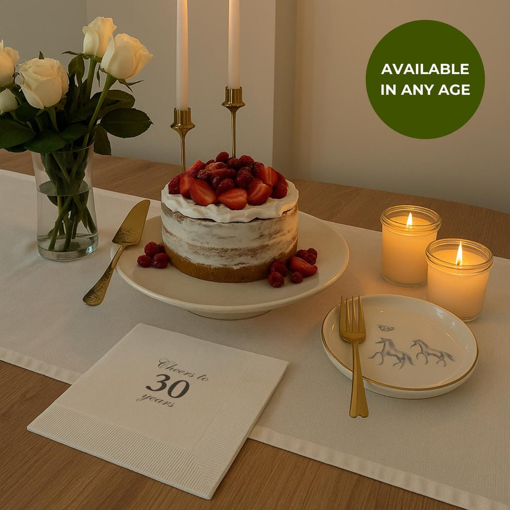 Cheers to 30 Years | Custom 30th Birthday Napkins