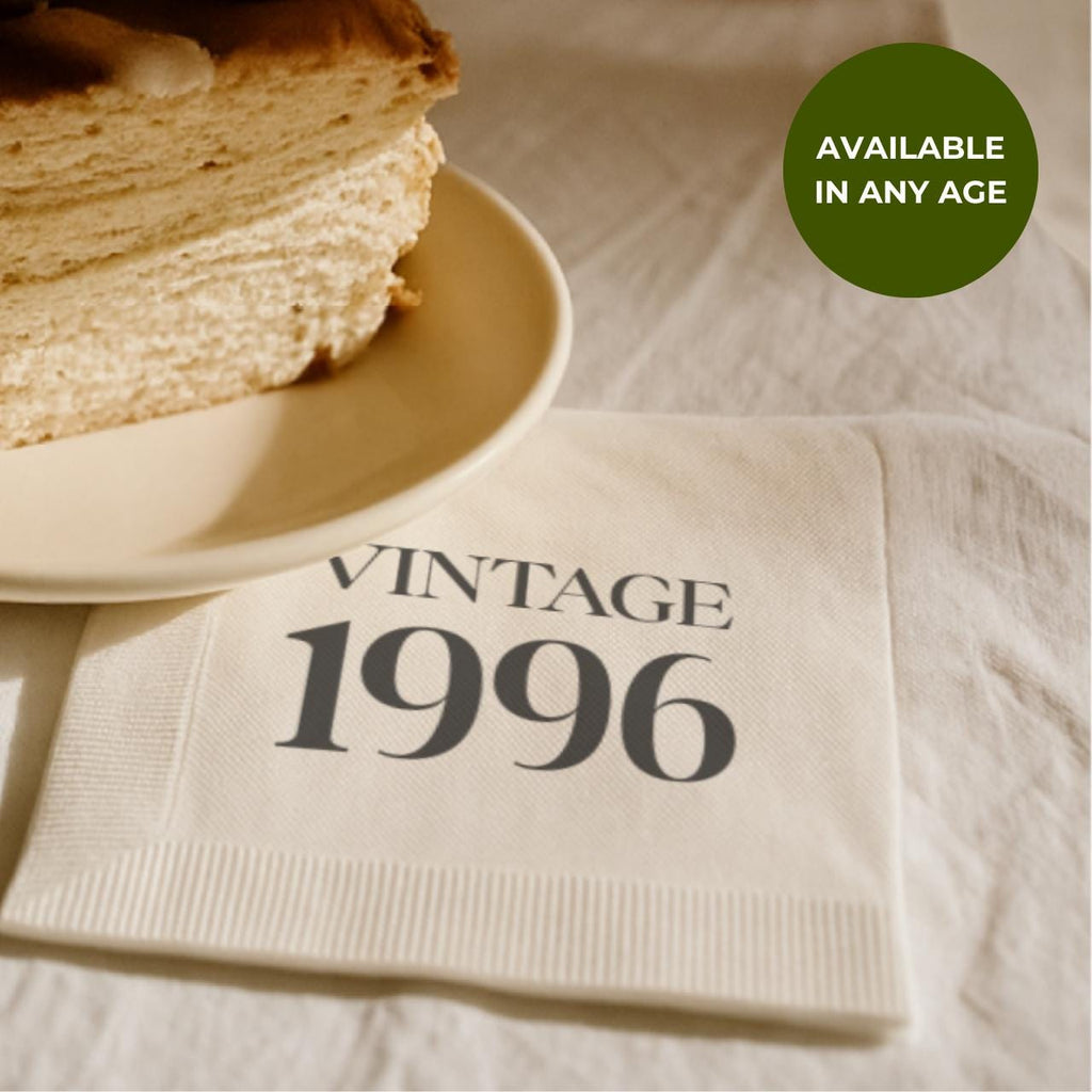 Vintage 1996 | Personalized 30th Birthday Napkins