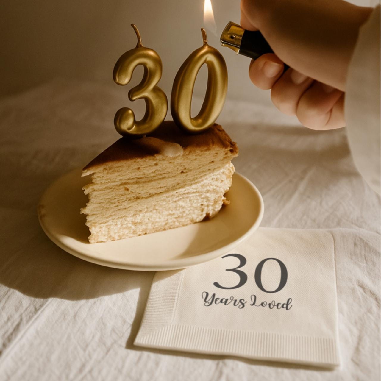 30 Years Loved | Personalized 30th Birthday Napkins