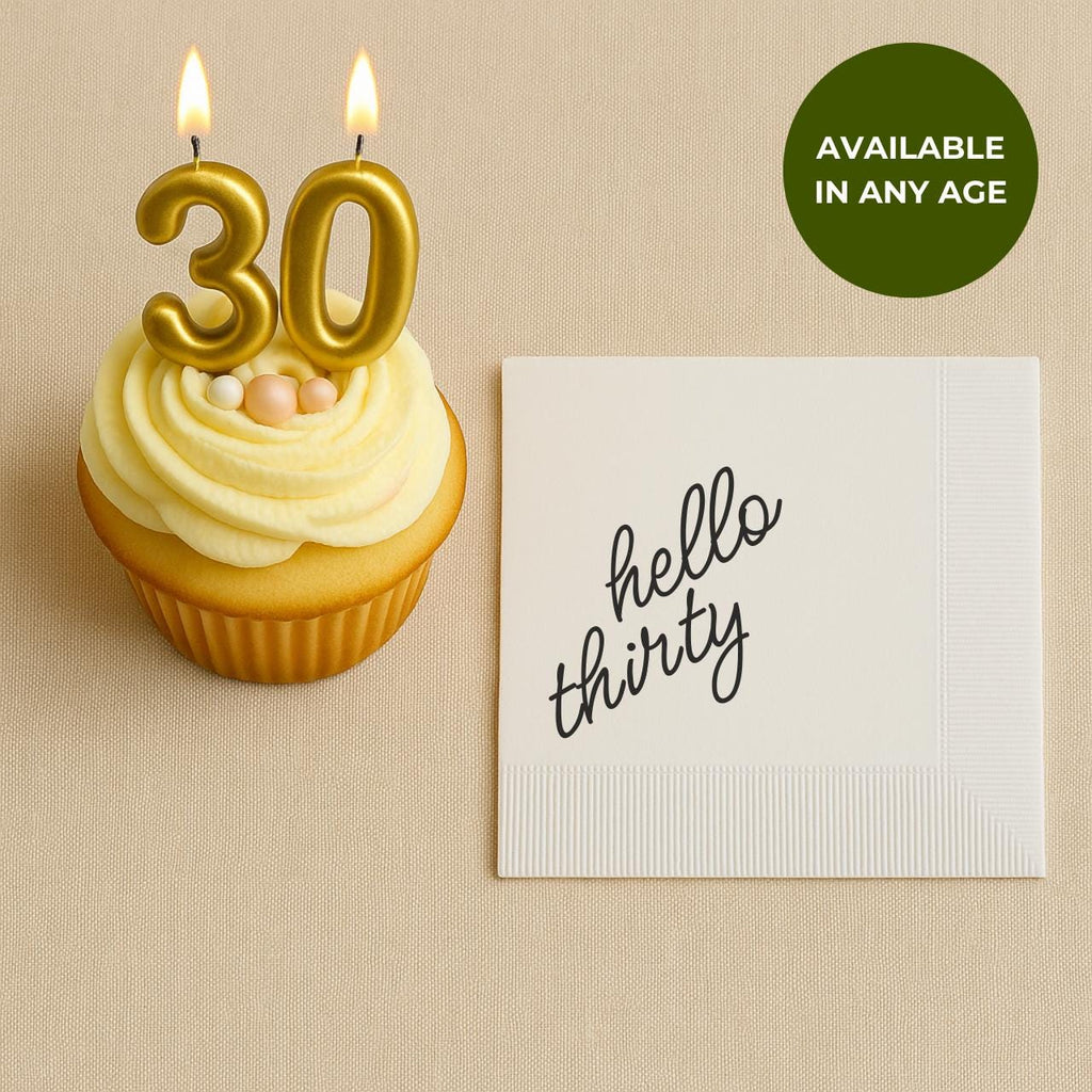 Hello Thirty | 30th Birthday Napkins