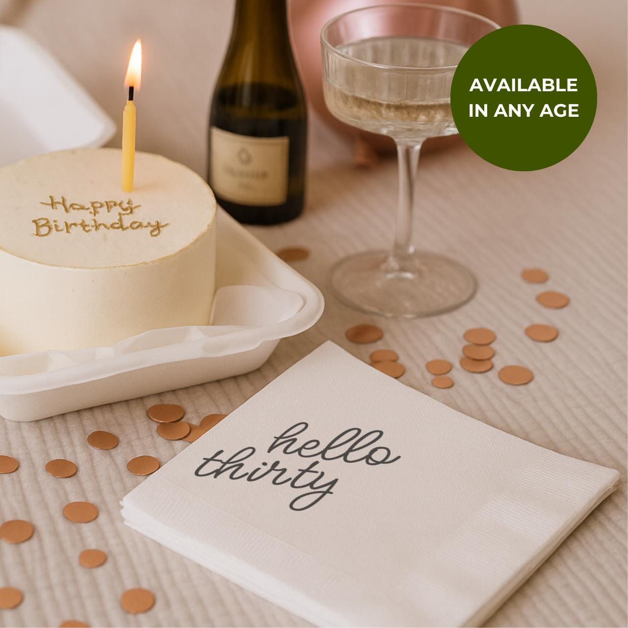 Hello Thirty | 30th Birthday Napkins