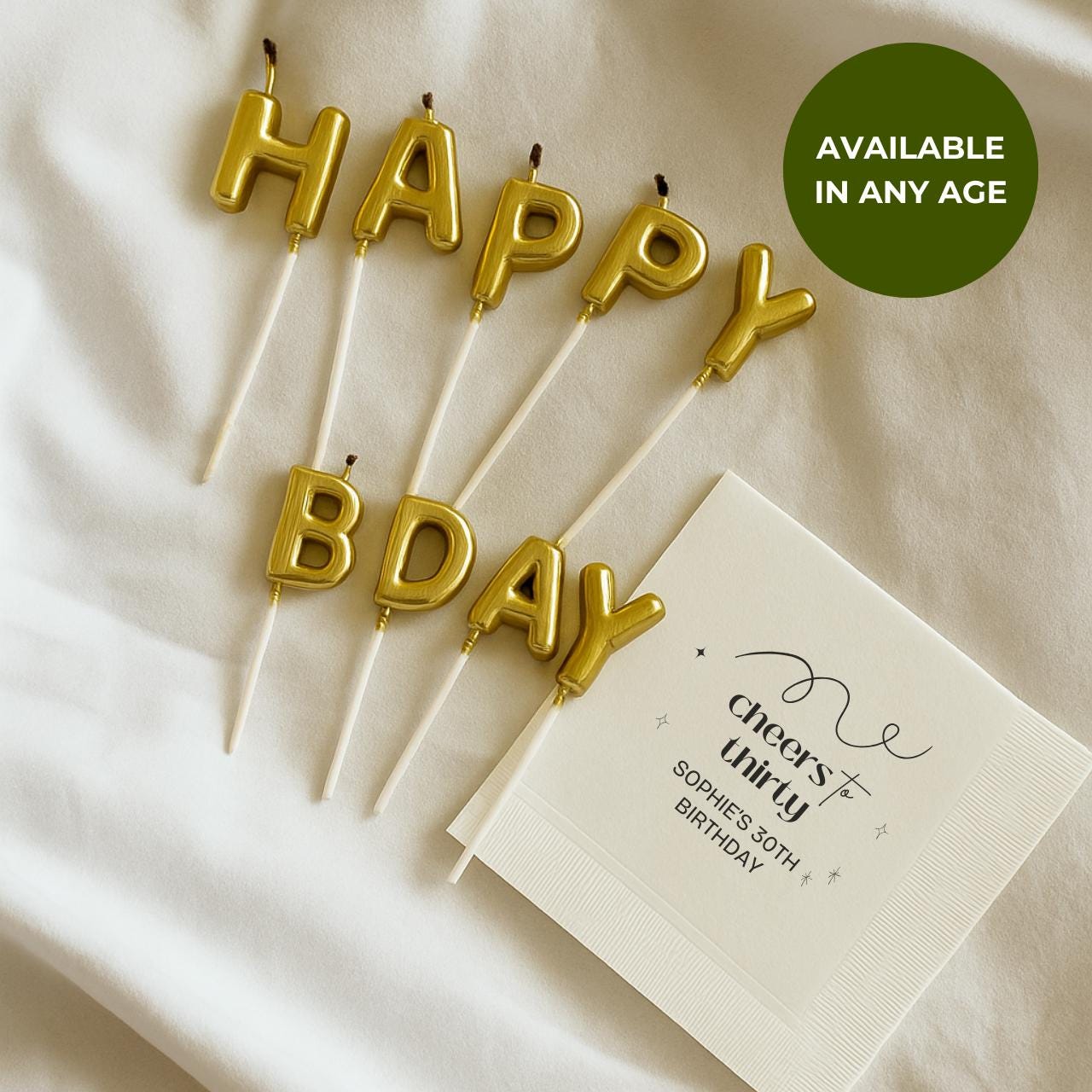 Cheers to Thirty | Personalized 30th Birthday Napkins