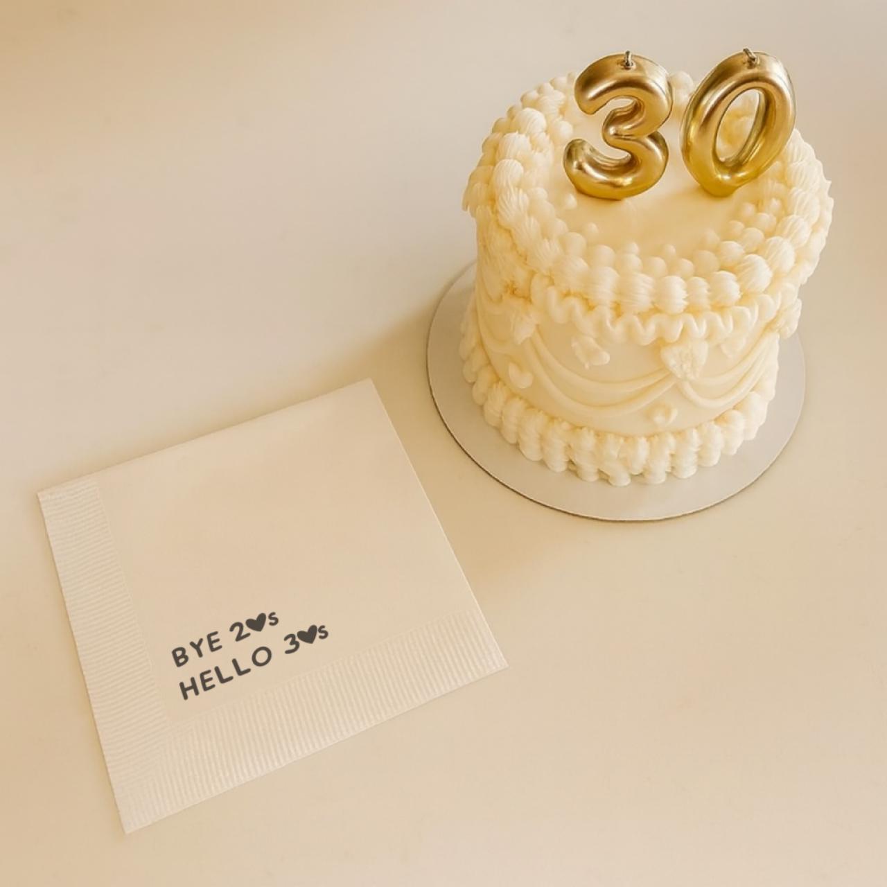 Bye 20's Hello 30's | Personalized 30th Birthday Napkins