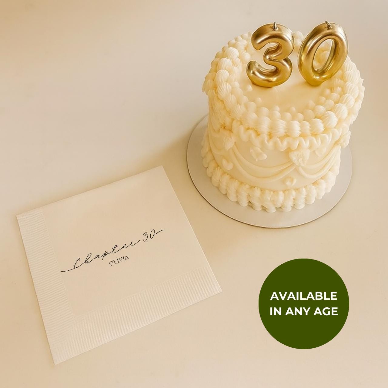 Chapter Thirty | Personalized 30th Birthday Napkins