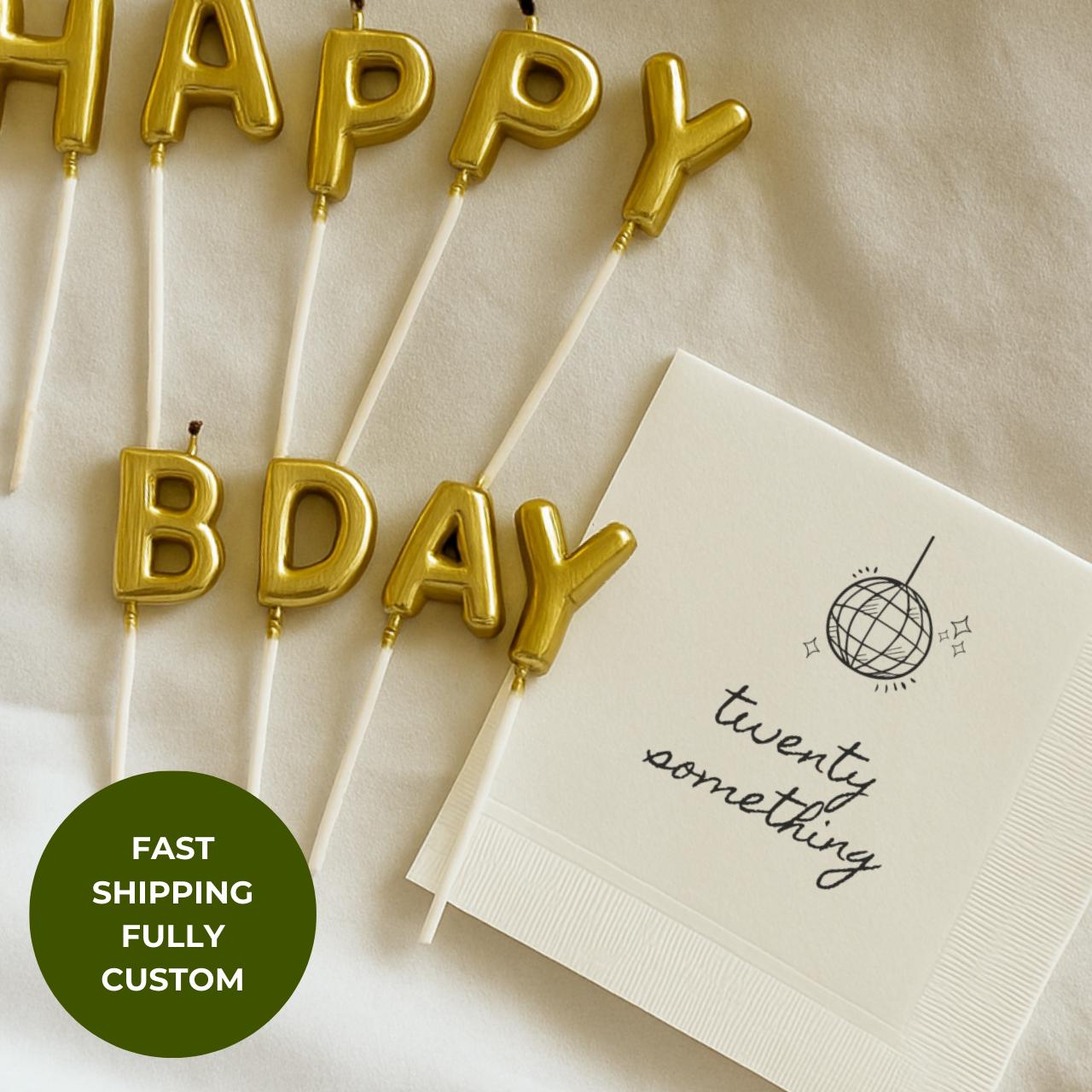 Twenty Something | Funny Birthday Napkins