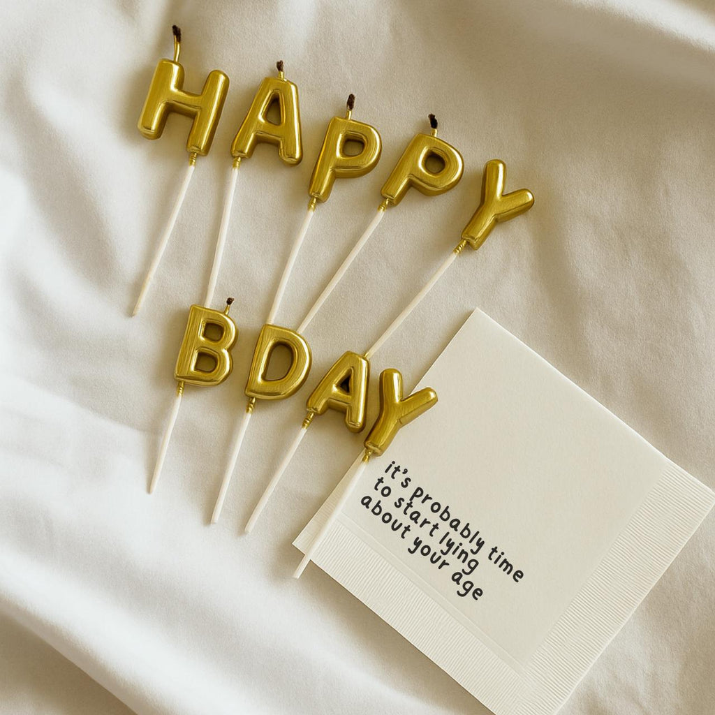 It's Probably Time to Start Lying About Your Age | Birthday Napkins
