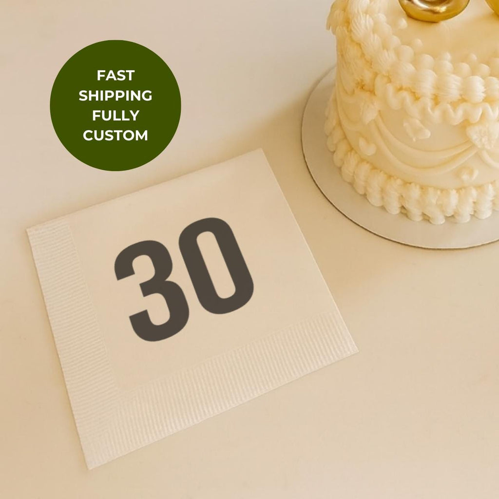 Personalized 30th Birthday Napkins