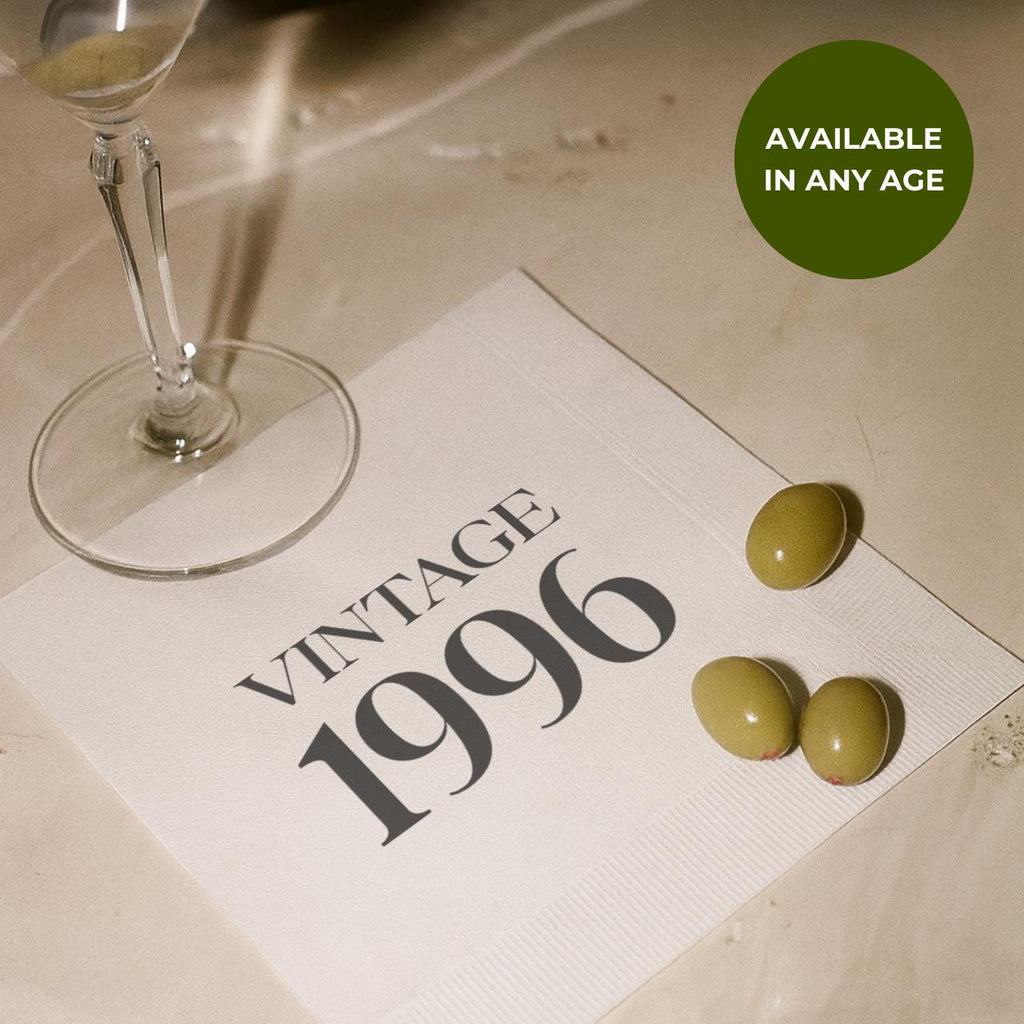 Vintage 1996 | Personalized 30th Birthday Napkins